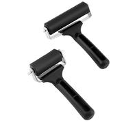 QWORK® Rouleau encreur, Rouleau de caoutchouc Brayer pour impression, papier peint, encre linogravure, 6 cm+10 cm