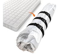 QWORK® Sac Compactor pour Matelas 140/160X200 cm, Compactor Rangement Sous Vide 200x240 cm avec 3 Sangles de Fixation, Réduction d'Espace jusqu'à 80%