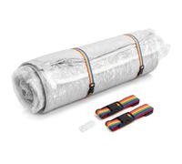 QWORK® Sac Compactor pour Matelas jusqu'à 200x100cm, Compactor Rangement Sous Vide 250x130 cm, Réduction d'Espace jusqu'à 80%, 2 Sangles de Fixation Inclus