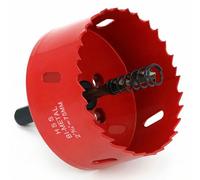 QWORK® Scie Cloche Bi-Métal Ø 75mm, acier rapide HSS M42, avec tige hexagonale et foret pour aluminium, fer et bois