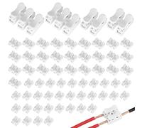 QWORK® Set de connecteurs de lustre CH2 et CH3 - 65PCS Connecteurs rapides sans outil ignifuges pour lampes, appareils ménagers et véhicules - 250V/5A