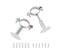 QWORK® Support de tuyau de montage mural au plafond, pince de support réglable en acier inoxydable diamètre 51 mm (2 pouce), idéal pour la fixation de tuyaux, de tubes ou de tiges, 1 pièces