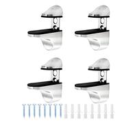 QWORK Support mural régulier pour étagère en verre 3-20 mm d'épaisseur