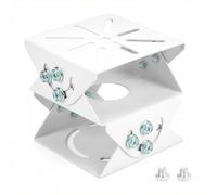 QWORK® Support Universel pour caméra de Surveillance, Support articulé en Acier, réglable sur 2 Axes, Blanc