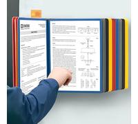 QWORK® Système de Porte Document Mural - 20X Panneaux d'Affichage A4 - pour Halls d'Exposition, Restaurants, Bureaux, Lieux Publics