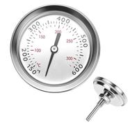 QWORK® Thermomètre barbecue 60540 7581, compatible avec les barbecues Weber Spirit 200 et 300, série Q, Ø 4.6 cm, acier inoxydable
