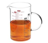 QWORK® Verre Mesureur Cuisine 1L, Verre Doseur àÉchelle Multipl en Verre Borosilicate, Passe au Micro-ondes