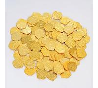Qwrqwr Lot de 100 pièces d'or au trésor de pirate pour enfants avec 50 pierres précieuses, parfaites pour la décoration de pirates et les anniversaires d'enfants, la chasse au trésor, les jeux, les