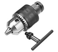 Qxckyag Mandrin Résistance élevée Fixation Métal 1.5-10mm | Mandrin 1.5-10 mm, adaptateur carré 1/2 po ournie; monture 3/8-24UNF; noir; ensemble en métal.
