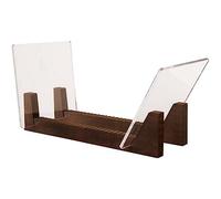Qxckyag Rangement Vinyle Bois extrémités acryliques et utile | Assemblage sans outil et ; ce rangement se monte en secondes, libérant l'espace et gardant les disques rangés.