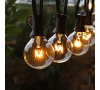 Qxmcov Guirlande Lumineuse Extérieure Alimentée par Secteur, 7.5M 25+4 Ampoules Guirlande Guinguette Exterieur, IP44 Étanche Guirlande Exterieure Guinguette pour Jardin Chambre Bar Balcon Fête