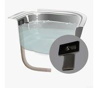 QY008 Dispositif de trop-plein carré, tête de trop-plein tube plat pour évier de cuisine, lavabo à légumes, raccord de sortie de tuyau de vidange