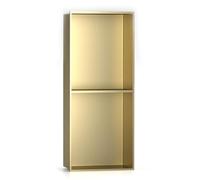 QYANPEN Niche Douche Dorée, Niche pour Pièce Humide Enfichable, Facile à Installer, Douche Murale à Encastrer, Rangement étanche en Acier Inoxydable - Installation Encastrée,Double Layer