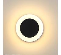 QYYZTHX Applique Murale LED 18 W, Applique Murale Ronde d'extérieur, Salle de Bain, étanche IP65, Anneau de Lanterne extérieure, Blanc Chaud 3000 K, éclairage Mural intérieur en Aluminium