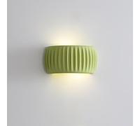 QYYZTHX Appliques murales Modernes à 2 lumières avec Abat-Jour en résine Orange, Applique Murale Haut Bas pour Salon, Chambre à Coucher, Couloir, Couloir, Vert