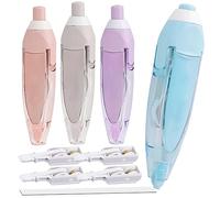 QZDAFFIC 4 Pièces Blanco Correcteur avec 4 Recharges Supplémentaires | 5mm x 6m Ruban Souris Correcteur Blanc Retractable pour Fourniture Scolaire Bureau