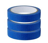 Qzdtue Blue Painters Tape, 3 Rolls x 65.6 Ft, Removable Art Craft Tape, for Wall Projects, Automotive Masking, Watercolor Painting, Caulking Jobs, Labeling Tasks, Use