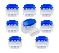 QZKJQDD Lot de 8 connecteurs de câble étanches 314 - Rempli de gel - Pour robot tondeuse - Connecteur à 3 broches pour câble de robot de pelouse - Connecteur rapide 22-14 AWG pour câble de