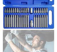 QZQUFJ 40 Pièces Outillage Douille a Choc, Embouts de Vissage, Tournevis a Frapper, des Clés Hexagonales et des Clés Cannelées, Embout Torx, 1/2 In 3/8 In Drive, Réparation de Voitures