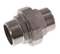 R 1 1/2'' Acier inoxydable Embout double 3 pièces avec joint conique 16 Bar