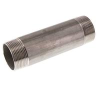 R 1 1/2'' Mamelon double pour tuyau en acier inoxydable 20 Bar DIN 2982 - 150mm