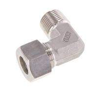 R 1/2'' mâle x 15L Raccord à compression coudé à 90 degrés en acier inoxydable 315 Bar DIN 2353