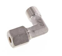 R 1/4'' mâle x 6S Raccord à compression coudé à 90 degrés en acier inoxydable 630 Bar DIN 2353