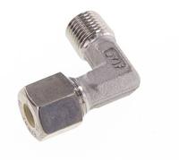 R 1/8'' mâle x 8L Raccord à compression coudé à 90 degrés en acier inoxydable 315 Bar DIN 2353