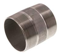 R 2 1/2'' Mamelon double pour tuyau en acier inoxydable 20 Bar DIN 2982 - 80mm