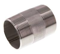 R 2'' Mamelon double pour tuyau en acier inoxydable 20 Bar DIN 2982 - 80mm