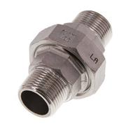 R 3/4'' Acier inoxydable Embout double 3-pièces avec joint conique 16 Bar