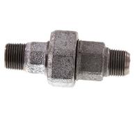 R 3/8'' Fonte zinguée Mamelon double 3-pièces avec joint conique 25 Bar