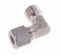 R 3/8'' mâle x 10L Raccord à compression coudé à 90 degrés en acier inoxydable 315 Bar DIN 2353