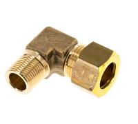 R 3/8'' Male x 15mm Laiton Coude 90 deg Raccord de compression 82 Bar DIN EN 1254-2