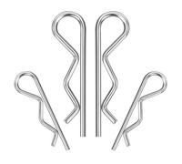 R-Clips Goupille Type R à Ressort, Goupille Bêta 5 x 100 mm, 10 Pièces | Clip en R en acier galvanisé pour fixer les axes et arbres sur tracteurs, remorques, tondeuses à gazon et machines agricoles