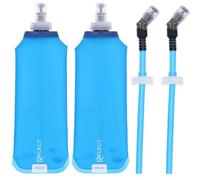 R-FLECT - Lot de 2 Gourdes Souples Multisport 500 ml avec 2 Pailles - Flasques Hydratation Running, Trail, Randonnée,
