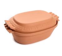 R.G. Diable Garc Römertopf 6L KRY, Cocotte en Terre Cuite Naturelle pour Pain et Rôtis, Plat de Cuisson Vapeur en Céramique Terrakotta, Traditionnel