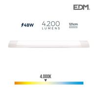 R?Glette Led 48w 121cm Blanc - Blanc Naturel 4000k