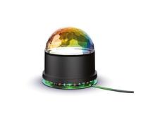R-MUSIC - ATRO M - Boule Disco - Rotation 180° - Lumière de scène avec projection aléatoire de sphères et anneaux RGB - Effet de lumière LED RGB - Accrochage mural par vis - Pour Fête, DJ, Bar, Club