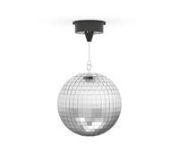 R-MUSIC - MIRROR BALL - Boule à facettes miroir et LED RGB - Boule disco de 15 cm de diamètre - Chaîne de fixation - Idéale pour Décoration, Fête, Soirée, Danse & Noël, Mirroir