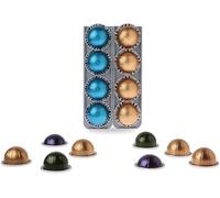R&R SHOP - Porte-capsules pour Nespresso Vertuo, surface type mur, réfrigérateur pour café Nespresso Vertua avec autocollants 3M, 4 capsules chacune, lot de 2