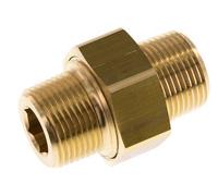 R Raccord double en laiton 3/4'' 3 pièces avec joint conique 16 Bar
