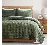 R.SHARE Couvre Lit 2 Personnes 200x220cm, Dessus de Lit 2 Personnes Vert Mousse Douce(sans taie d'oreiller), Jeté de Lit Boutis Matelassage Douce, Couverture Matelassé de Lit Canapé Printemps Été
