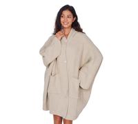 R.SHARE Plaid à Capuche Adulte, Plaid à Manche, Couverture Chaude, Beige | Poncho Hiver, Couverture a Capuche, Chale Écharpe Châles Cape, Pull Capuchon, Sweat à Capuche, Doux Plaid Canape