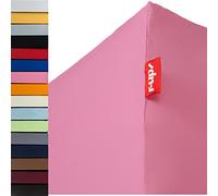 r-up Beste drap housse 140x200-160x220 jusqu´à 35cm de hauteur beaucoup de couleurs 95% coton / 5% élasthanne 230g/m² (rose)