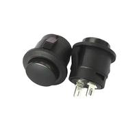 R13-507 Bouton marche/arrêt à réarmement automatique, interrupteur à boucle sans verrouillage, 16 mm, rond, plusieurs couleurs, 3 A/6 A, 250 V/125 V CA, 1 pièce(K029d039-Black)