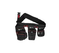 R52 Ceinture porte-outils 16 poches polyestère noir/rouge