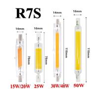 R7S LED Tube de verre 78MM 15W 20W COB ampoule 118MM 30W 40W R7S lampe à maïs J78 J118 AC220V 110V remplacer la lumière halogène 50W Lampadas