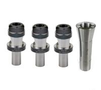 R8 ER20 Lot de 3 mandrins de serrage avec tige de 3/4" pour porte-outils TTS, accessoires de fraiseuse CNC, diamètre de bride de 1,5", précision de rotation de 0,01 mm, avec écrou de serrage et barre