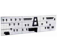 raaco 109659 Crochet à outils panneau perforé x 3 + 44 clips (l x H x P) 1560 x 440 x 11 mm 1 pc(s)